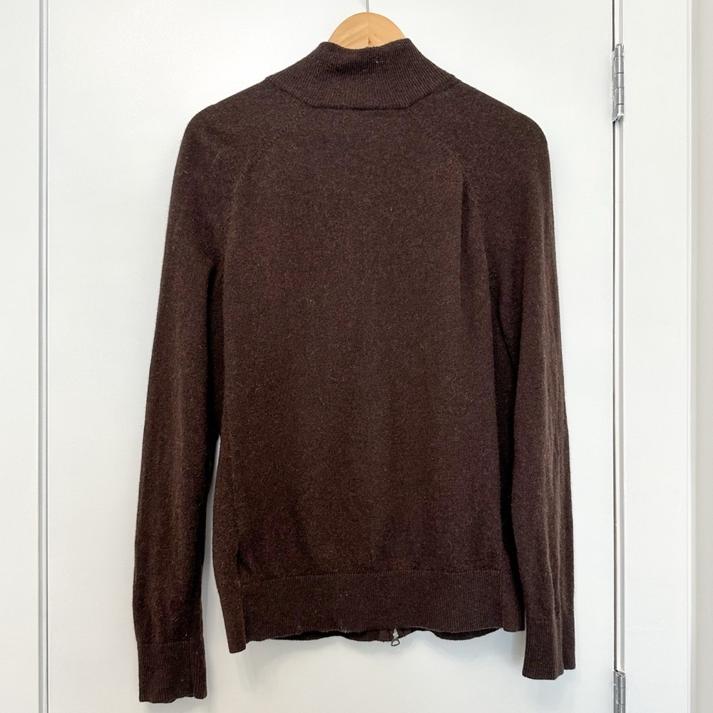 Brown Zip-Up Cardigan - Picture 8 of 8
